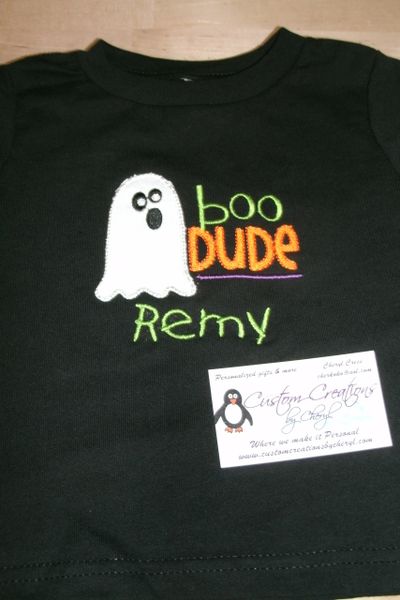 Halloween Boo Dude Ghost Personalized Holiday Shirt