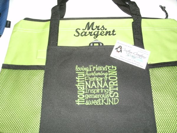 Nana Word Cloud Family Personalized Tote Bag