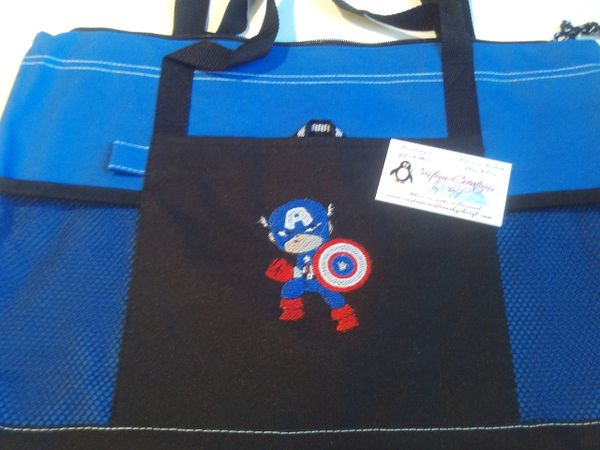 Captain America Kid Superhero Personalized Tote Bag