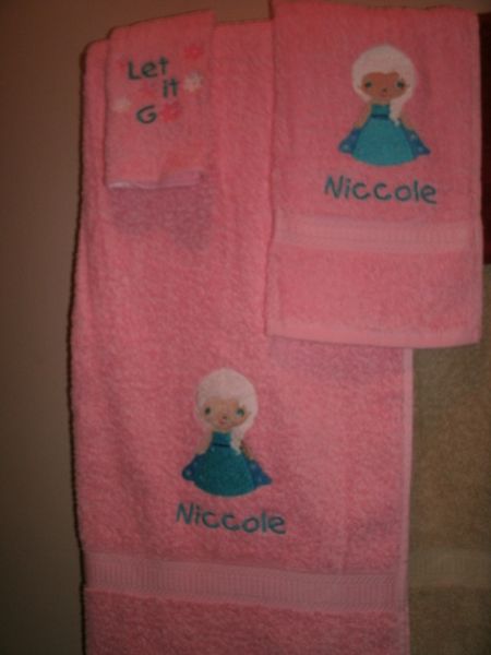 Frozen Elsa Princess Kid Personalized Towel Set