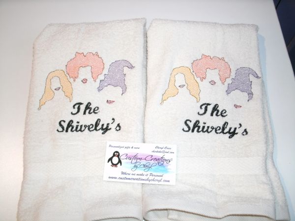 Disney Hocus Pocus Black Kitchen Hand Towels Set of 2