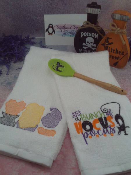 Buch of Hocus Pocus Witch & Witch sisters Personalized Kitchen Towels Hand Towels 2 piece set