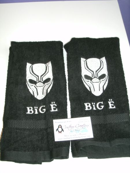 Black Panther Mask Kitchen Towels Hand Towels 2 piece set