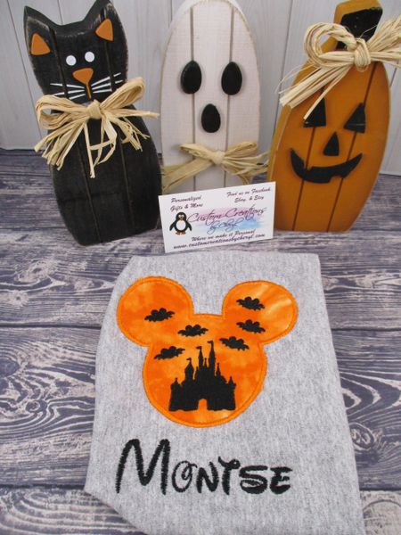 Mickey Halloween Castle Mouse Ears Couples Shirts