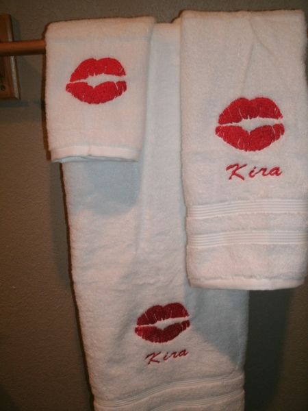 Sexy Lips Personalized Towel Set