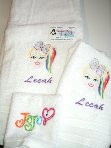 Jojo Face Bow sketch Personalized Towel Set
