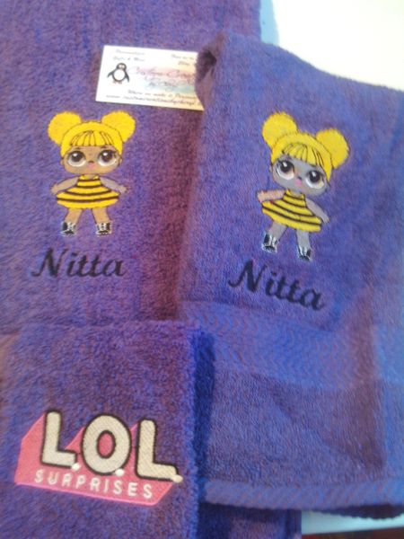 LOL Bumblebee Girl Personalized Towel Set