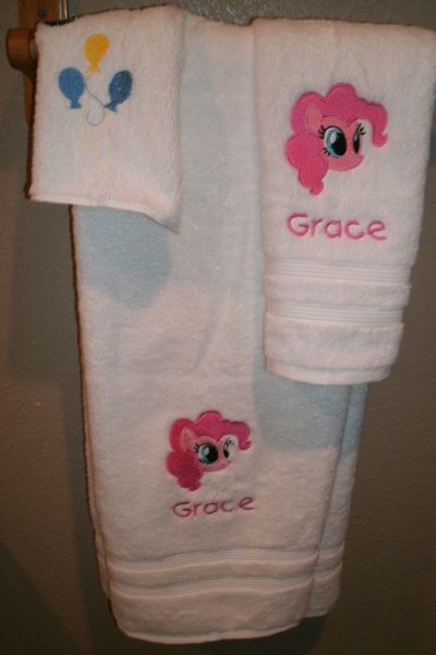 My Little Pony Fluttershy Pony Face Personalized Towel Set