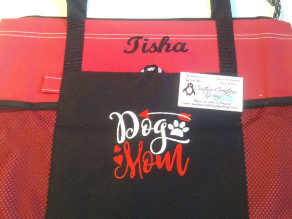 Dog Mom Arrow Personalized Tote Bag