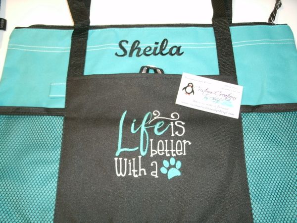 Life is better with a Paw Personalized Pet Tote Bag