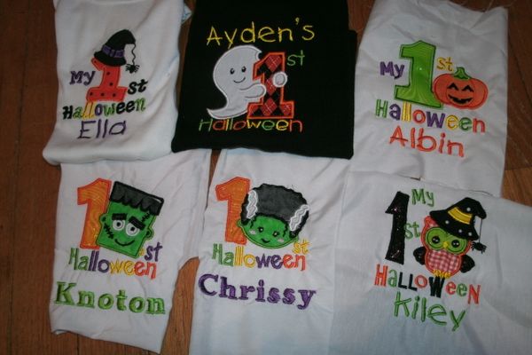 1st Halloween Witch's Hat Personalized Shirt