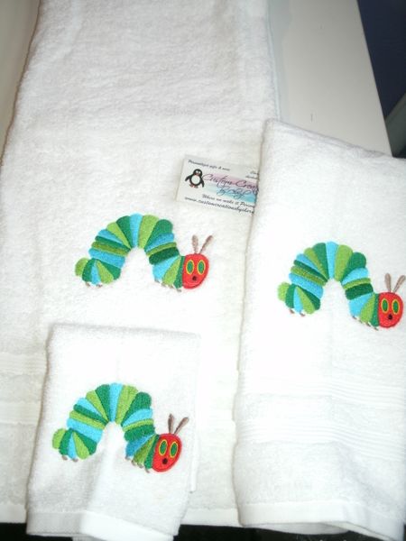 Hungry Caterpillar Personalized 3 piece Towel Set