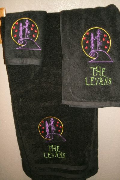 Nightmare Moon Sketch Personalized 3 Piece Bath Towel Set