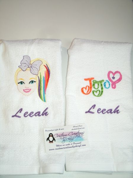 Jojo Face sketch Hand or Kitchen Towels Hand Towels 2 piece set