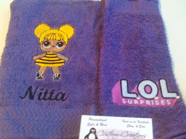 LOL Bumblebee Girl Hand or Kitchen Towels Hand Towels 2 piece set