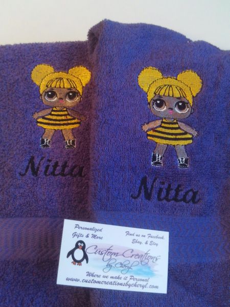 LOL Bumblebee Girl 2 Hand or Kitchen Towels Hand Towels 2 piece set