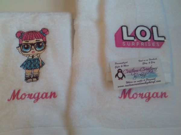 LOL School Girl Hand or Kitchen Towels Hand Towels 2 piece set
