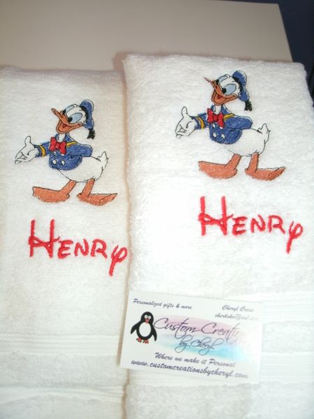 Donald Personalized Hand Towels or Kitchen Towels 2 piece set