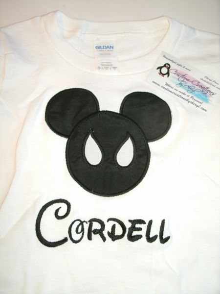 Spiderman Venom Mickey Inspired Mouse Ears Shirt