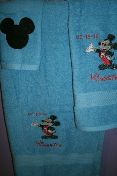 Mickey the Conductor Personalized Towel Set