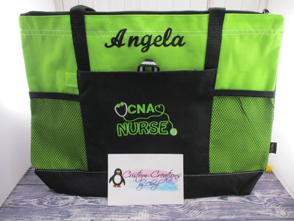 CNA Nurse Outline Personalized Nurse Tote Bag