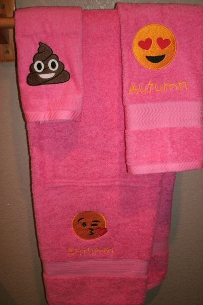 Emoji Mix Set Personalized Towel Set