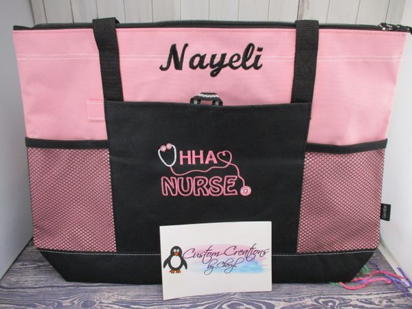 HHA Nurse Outline Personalized Nurse Tote Bag