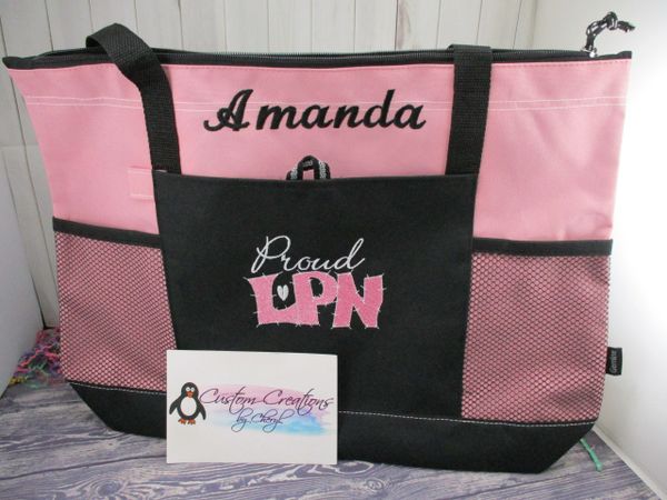 Proud LPN Personalized Nurse Tote Bag