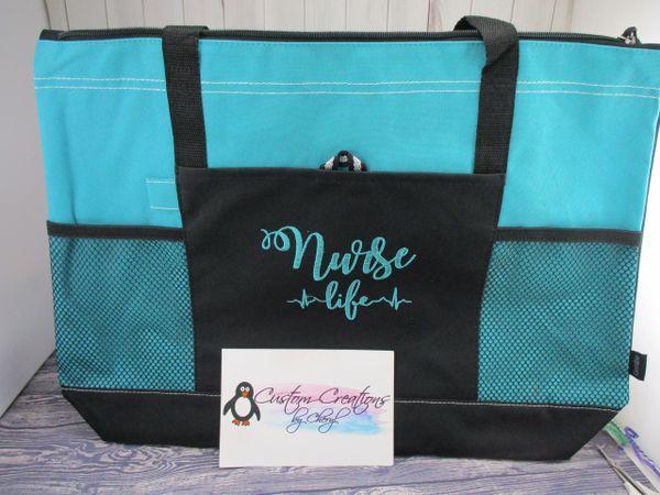 Nurse Life Heartbeat Personalized Nurse Life Nurse Tote Bag