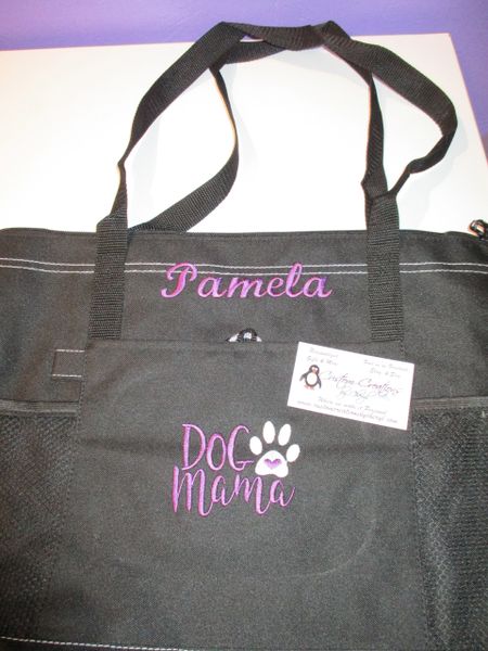 Dog Mama Paw Dog Mom Personalized Pet Tote Bag