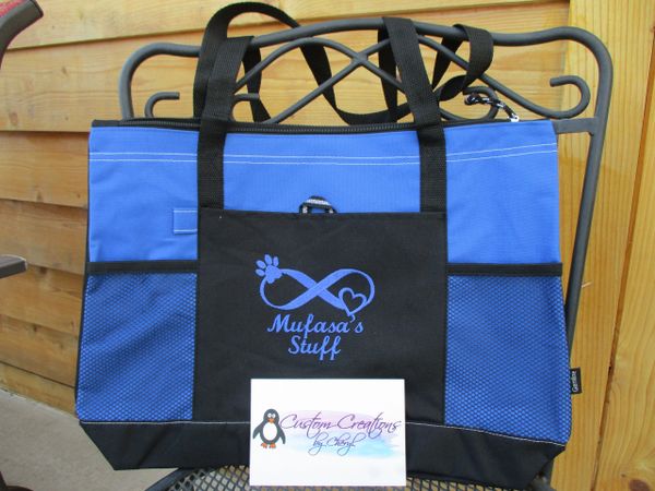 Paw Print Infinity Personalized Tote Bag