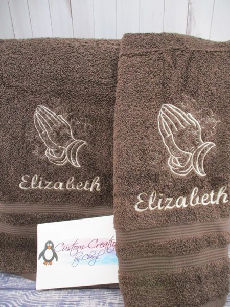 Personalized Towels, Hand Towels, Name Monogram, Personalize Hand