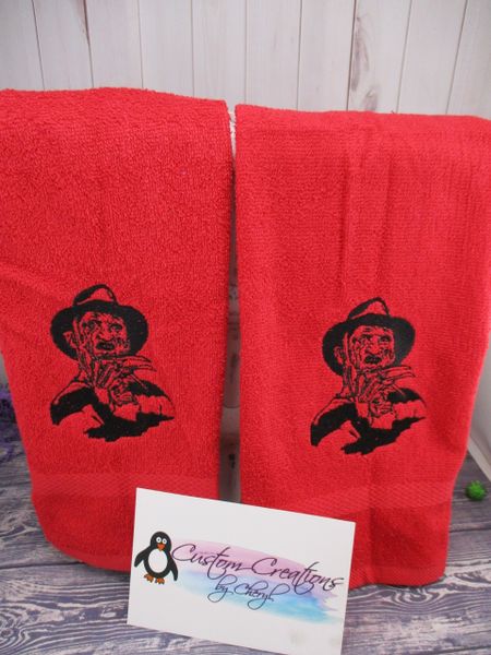Freddy Face Horror Kitchen Towels Hand Towels 2 piece set