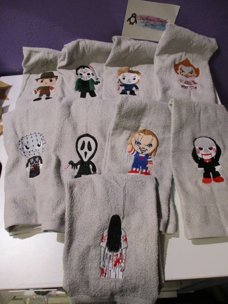 Horror Characters Kitchen Towels Hand Towels Any Character 2 Designs