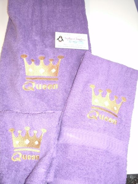 Princess Crown Personalized Towel Set