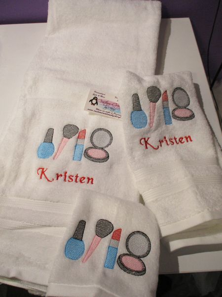 Makeup set Sketch Personalized Towel Set