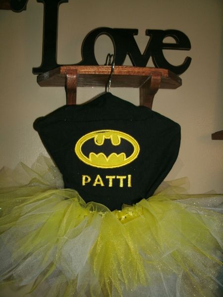 Batman Logo Superhero Personalized Tutu Set