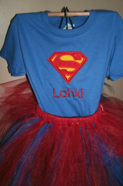 Superman Logo Superhero Personalized Tutu Set