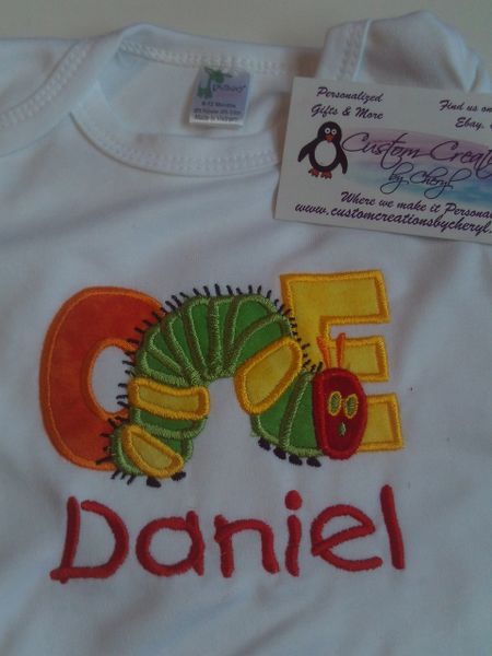 One Hungry Caterpillar 1st Birthday Personalized Birthday Shirt Sunflower Birthday