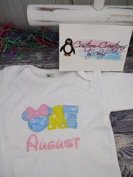 One Minnie Mouse 1st Birthday Personalized Birthday Shirt Minnie Birthday Party