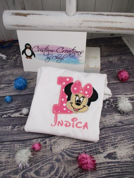 1st Birthday Minnie Mouse Personalized Birthday Shirt Minnie Birthday Party