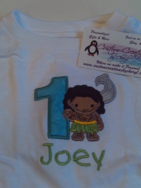 Moana Maui Personalized 1st Birthday Shirt Birthday