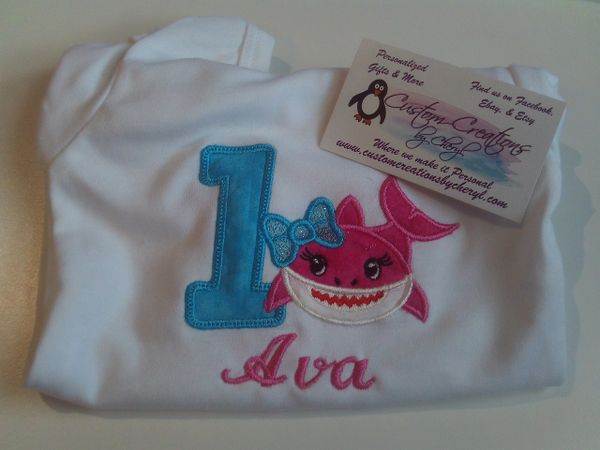 Baby Shark Personalized 1st Birthday Shirt Birthday