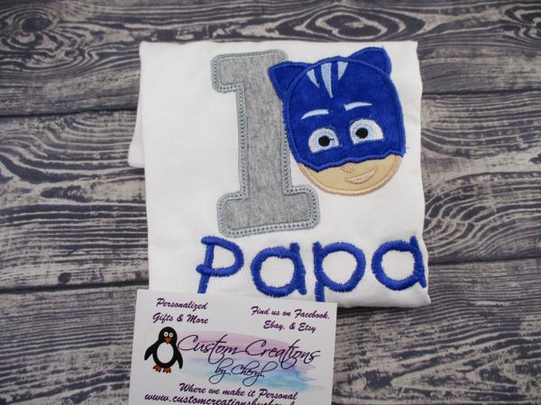 Mask Boy Personalized 1st Birthday Shirt Birthday