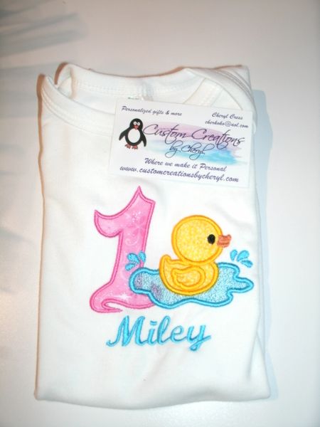 Rubber Ducky Personalized 1st Birthday Shirt Birthday
