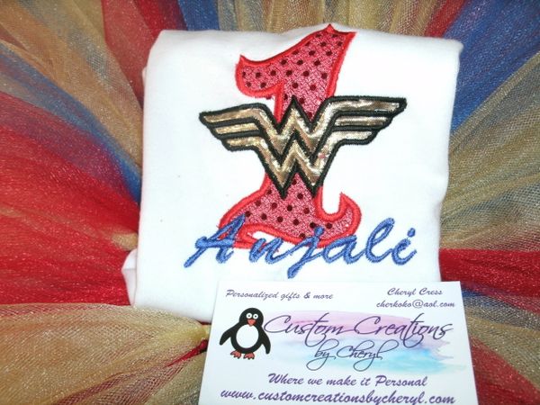 Wonder Woman Personalized 1st Birthday Shirt Birthday