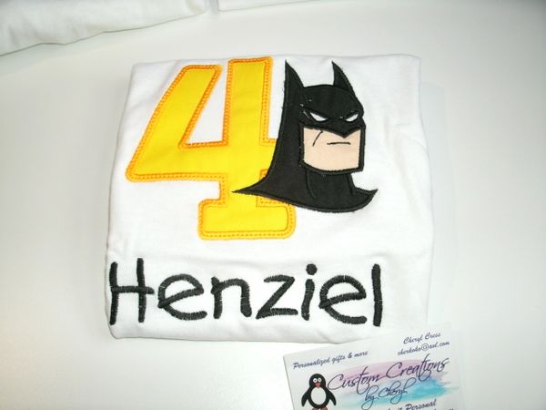 Batman Birthday Personalized Birthday Shirt | Custom Creations by Cheryl