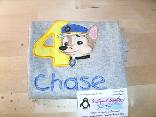 Police Puppy Dog Face Personalized Birthday Shirt Superhero Birthday shirt