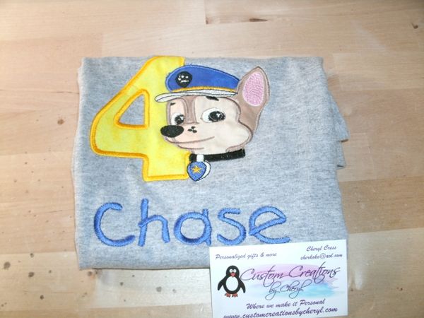 Police Puppy Dog Face Personalized Birthday Shirt Superhero Birthday shirt