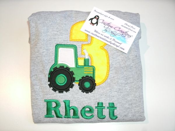 Tractor Birthday Personalized Birthday Shirt Farm Birthday
